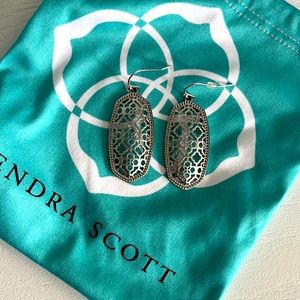 Kendra Scott silver filigree Elle dangle earrings